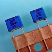 680pF 250VDC Wima FKP 2 polypropylene capacitor, each